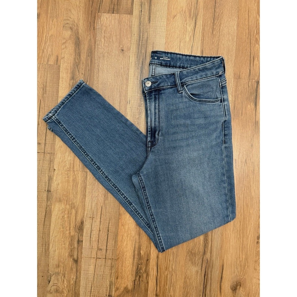 Old Navy High Rise‎ Wow Straight Jeans Womens 10 Medium Wash Stretch